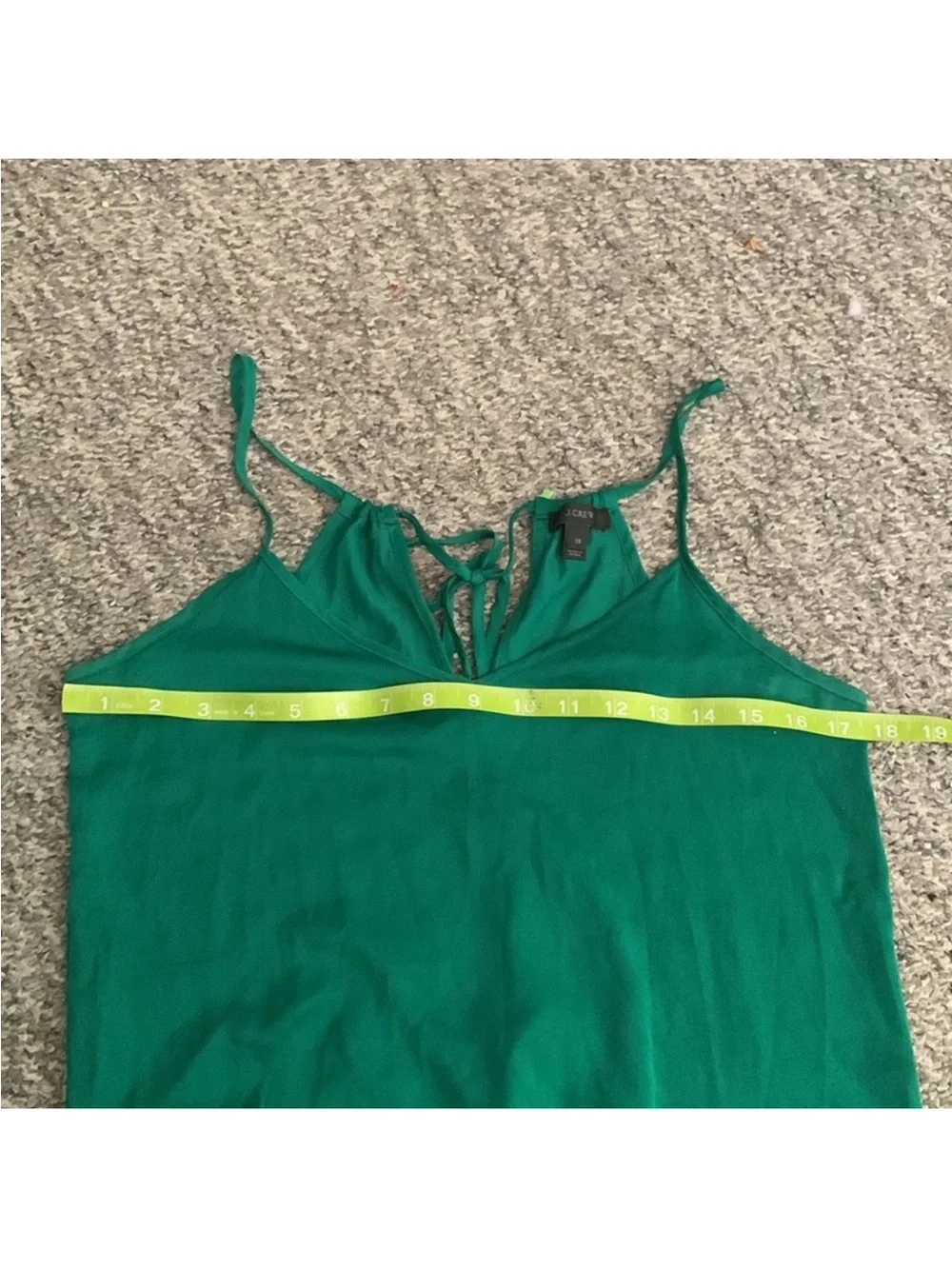J.Crew Maxi Dress Ruffle Hem Sleeveless Green Size XS